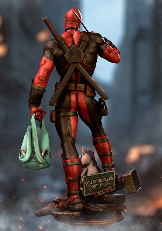 Deadpool - 3D Printed Statue Sculpture - 9 & 6 Scale