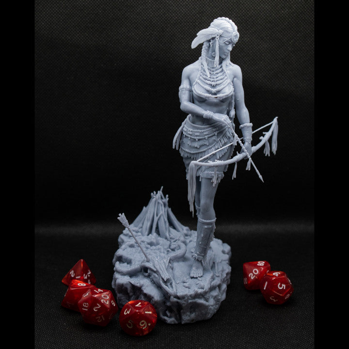 Tribal Warrior Woman 3D Print - Unpainted and Unassembled