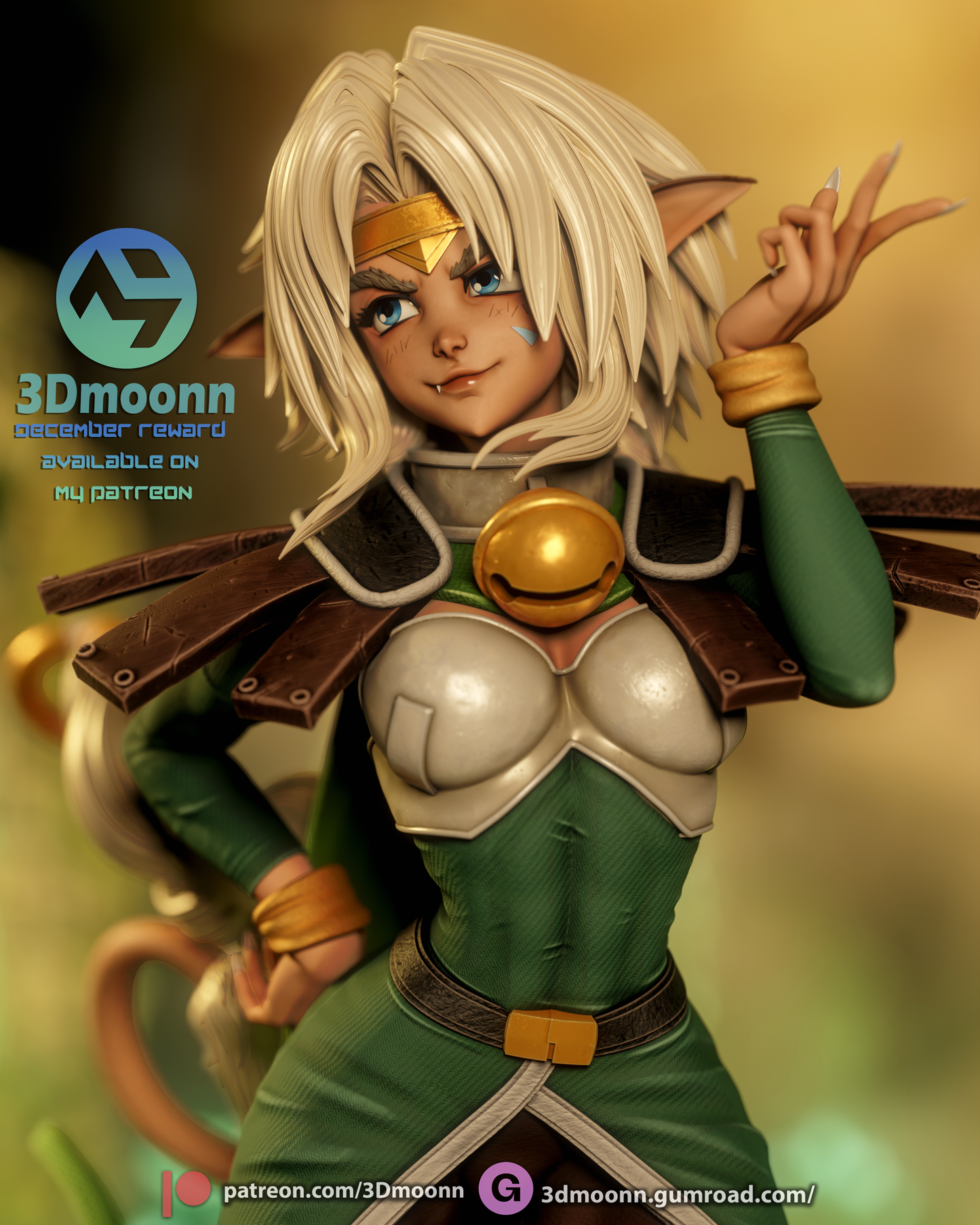 Aisha Clan-Clan (Outlaw Star) - 3d Printed kit