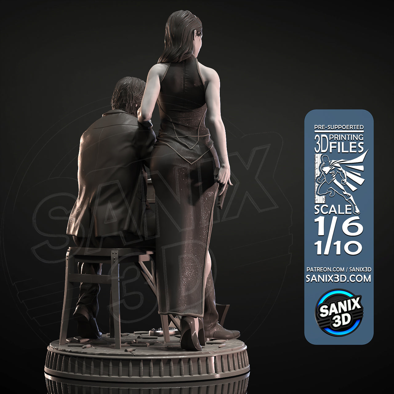 John & Eve (Ballerina) Fan Art - Sanix3D - 1:6 - 1:10 scale