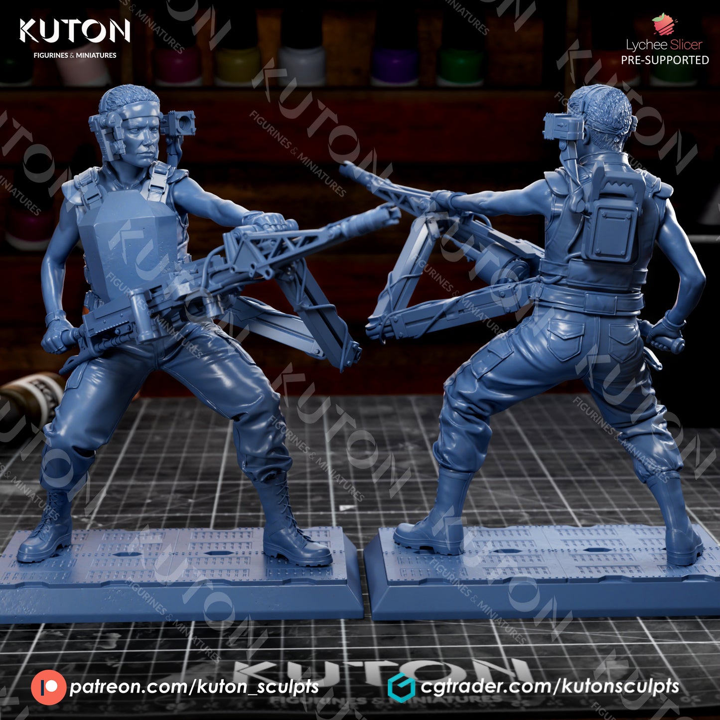 Private Vasquez (Alien) 3D Printed model 165mm (1/10 scale) - Fan Art