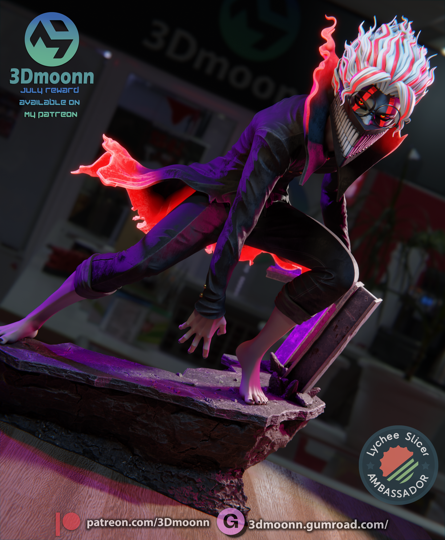 Okarun (Dandadan) Statue - Fan Art - 3D Print Kit