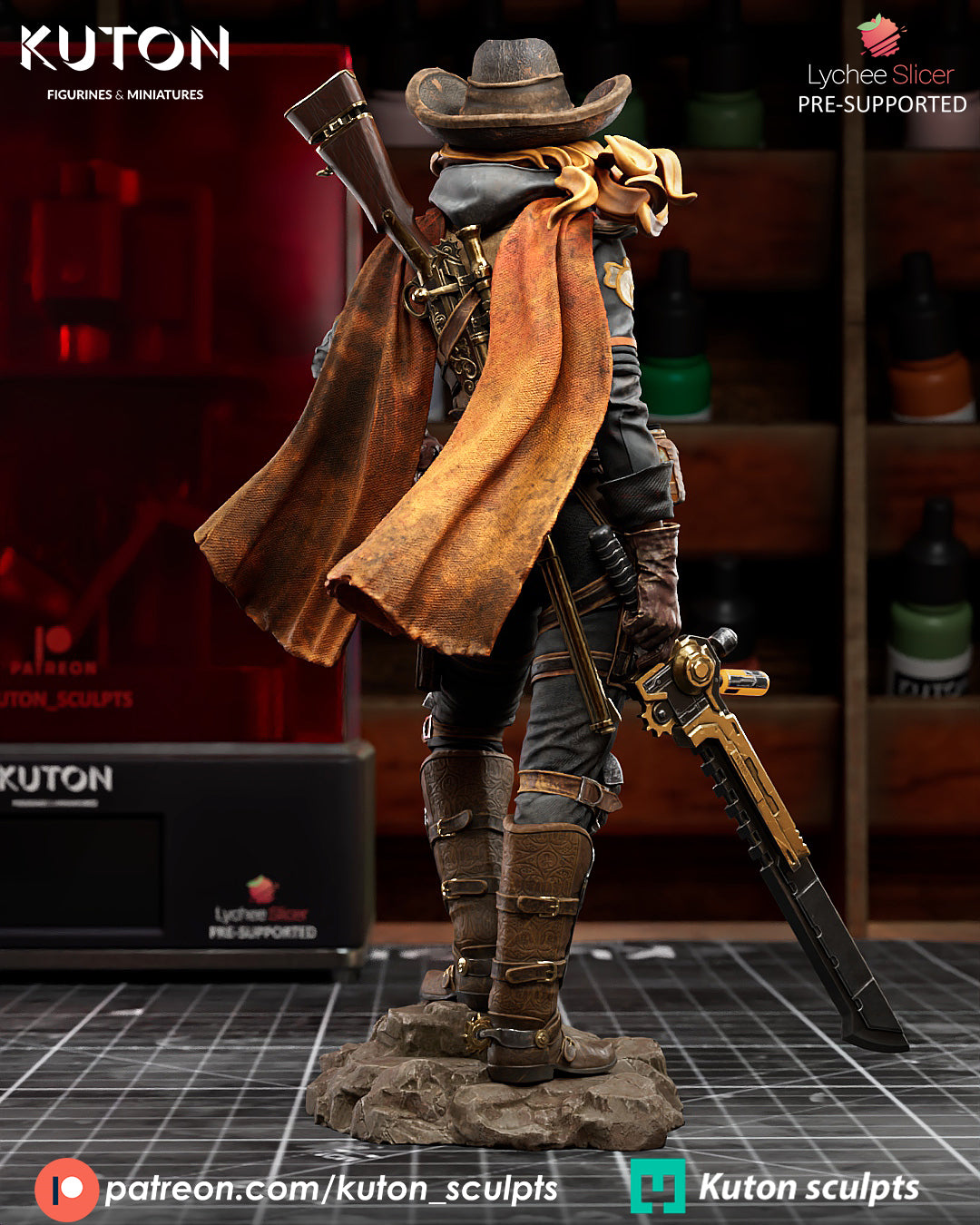 Crankshots 3d Printed Statue - 10 Scale and Miniature available