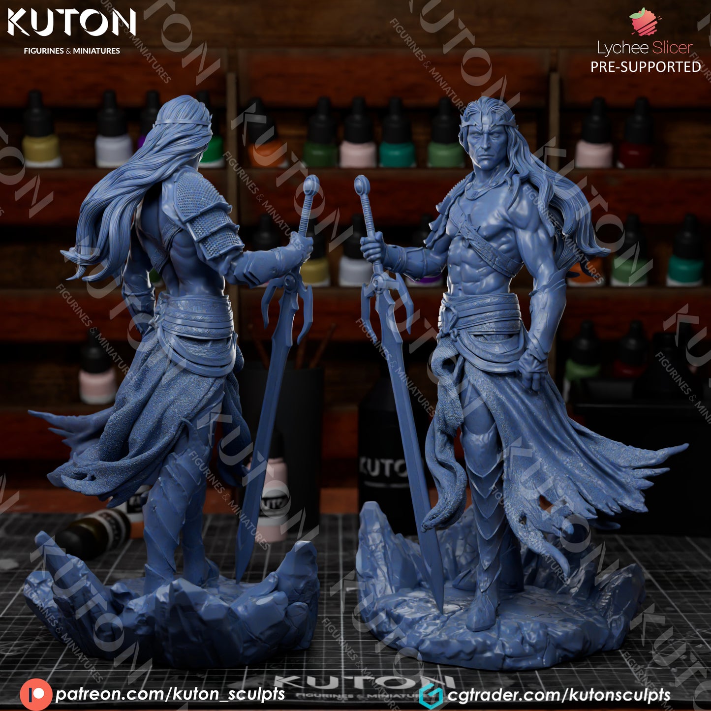 Elric 3D Printed model 195mm (1/10 scale) - Fan Art