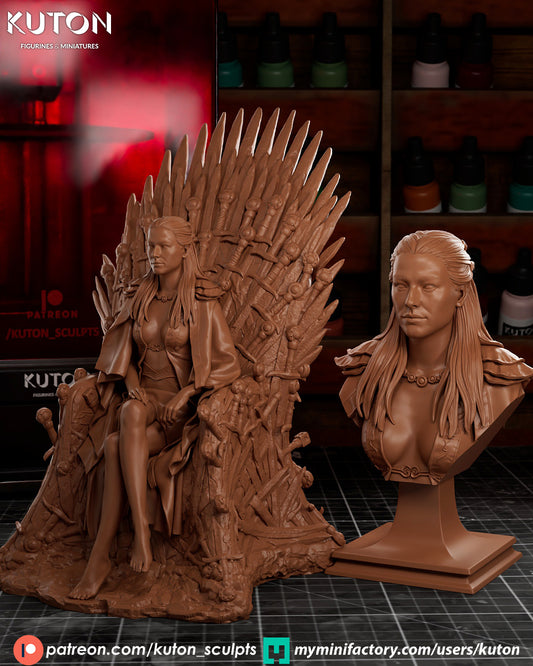 Rhaenyra - 3D Printed Statue / Bust Model Kit