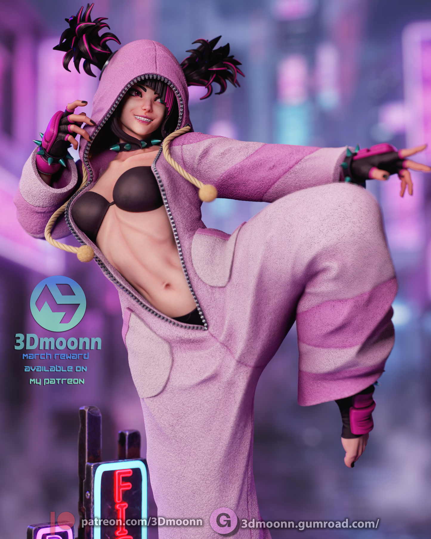 Juni (Street Fighter) - 3D Printed model kit (Fan Art)