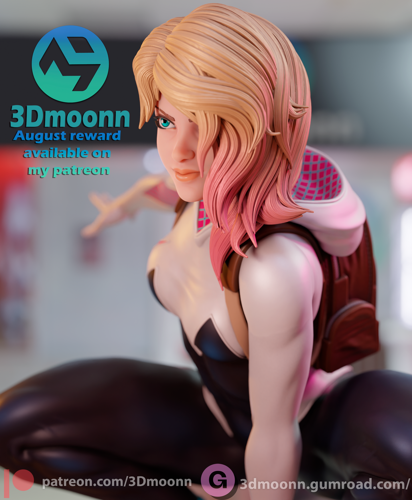 Spider Gwen & Spider Venom - 6 Scale - 3D printed Statue Model Kit - Unpainted and Unassembled