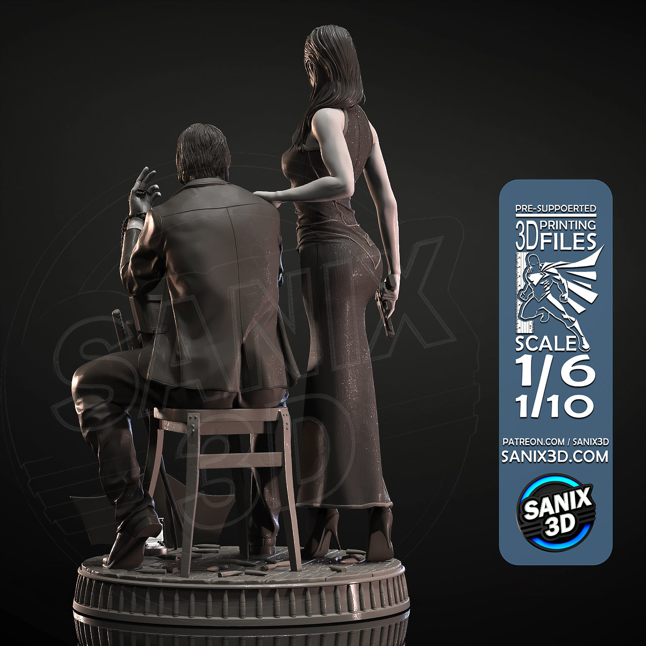 John & Eve (Ballerina) Fan Art - Sanix3D - 1:6 - 1:10 scale
