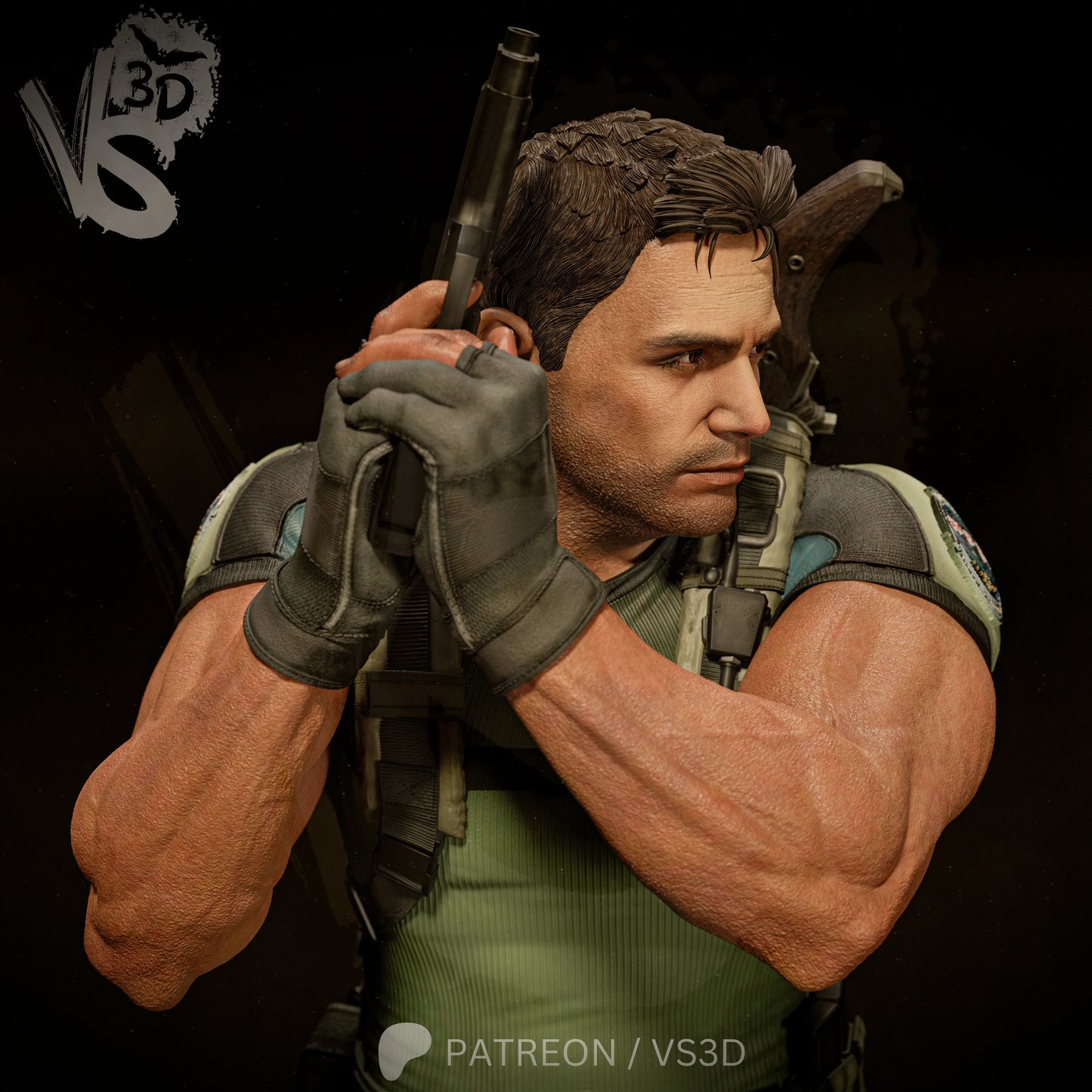 Chris Redfield (Resident Evil) - Sculpt - 3d Printed Model Kit