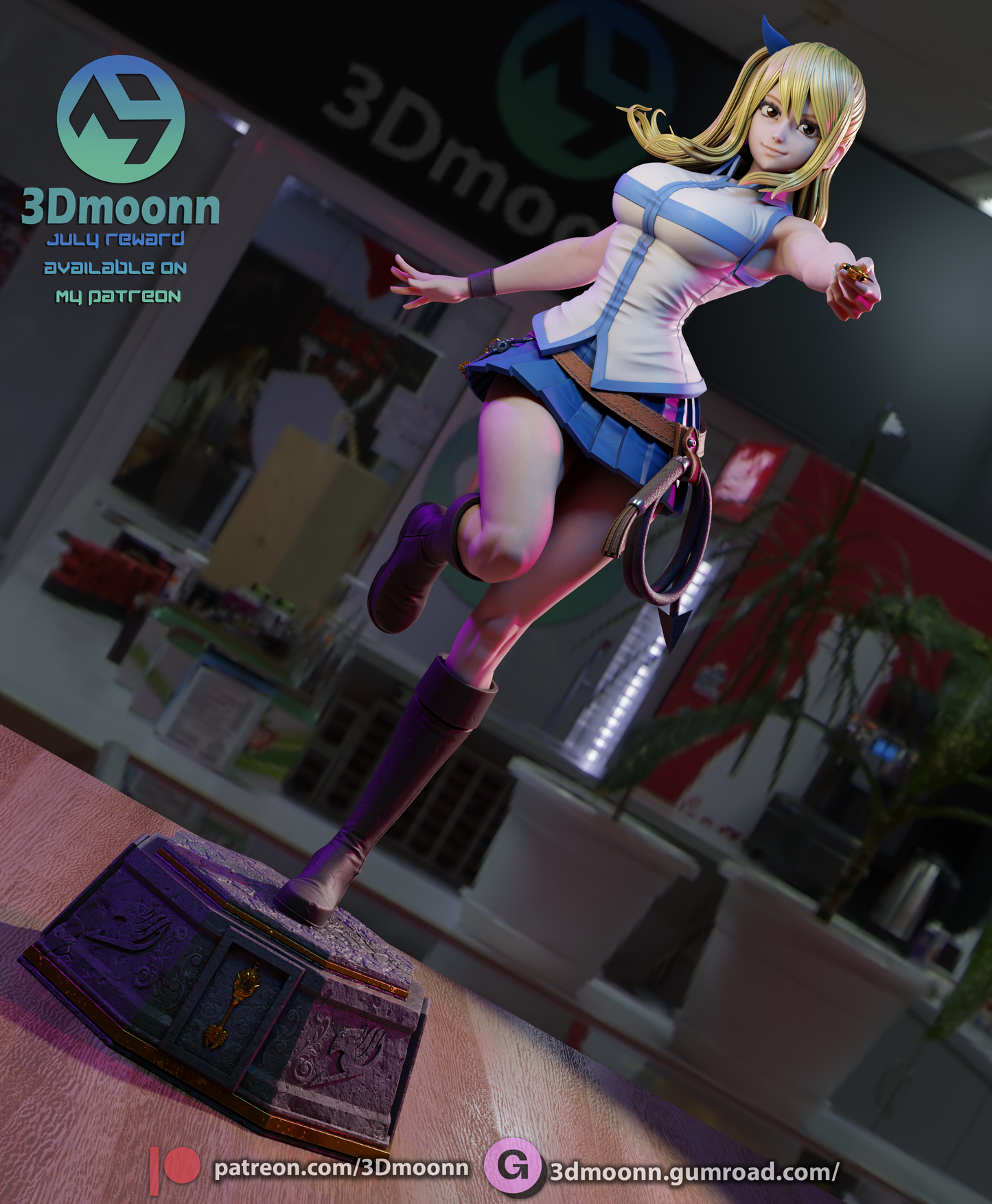 Lucy (Fairy Tail) Statue - Fan Art - 3D Print Kit