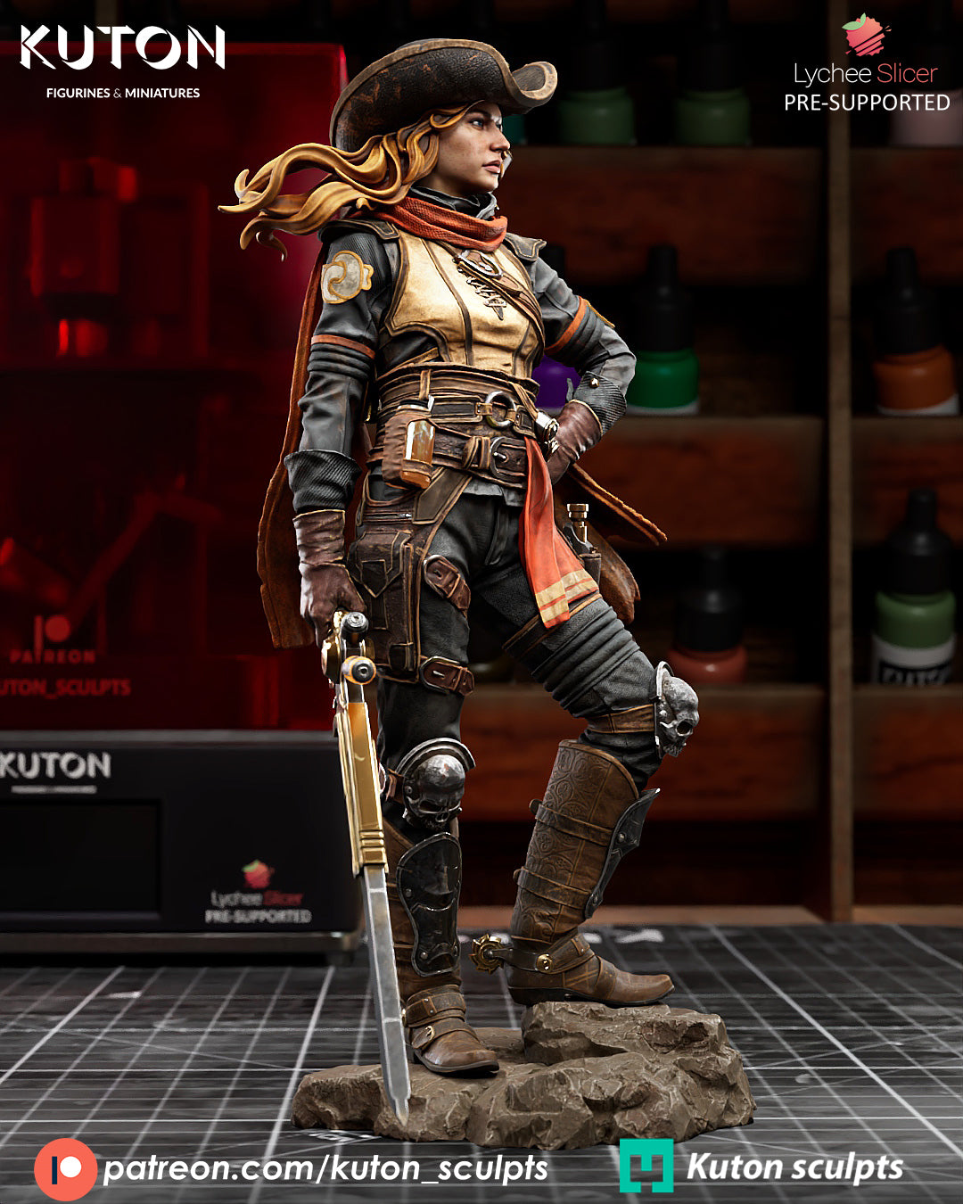 Crankshots 3d Printed Statue - 10 Scale and Miniature available
