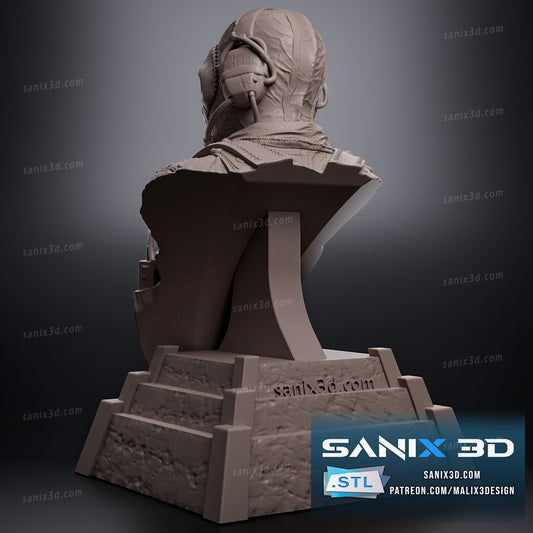 Ghost (Call of Duty) COD Bust - 3D Resin Printed - 10th scale Bust- Fan Art
