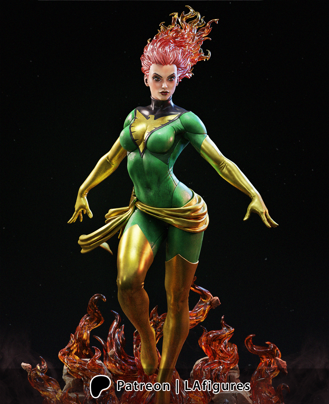 Phoenix (X-Men) Statue - Fan Art - Various scales - 3D Print Kit