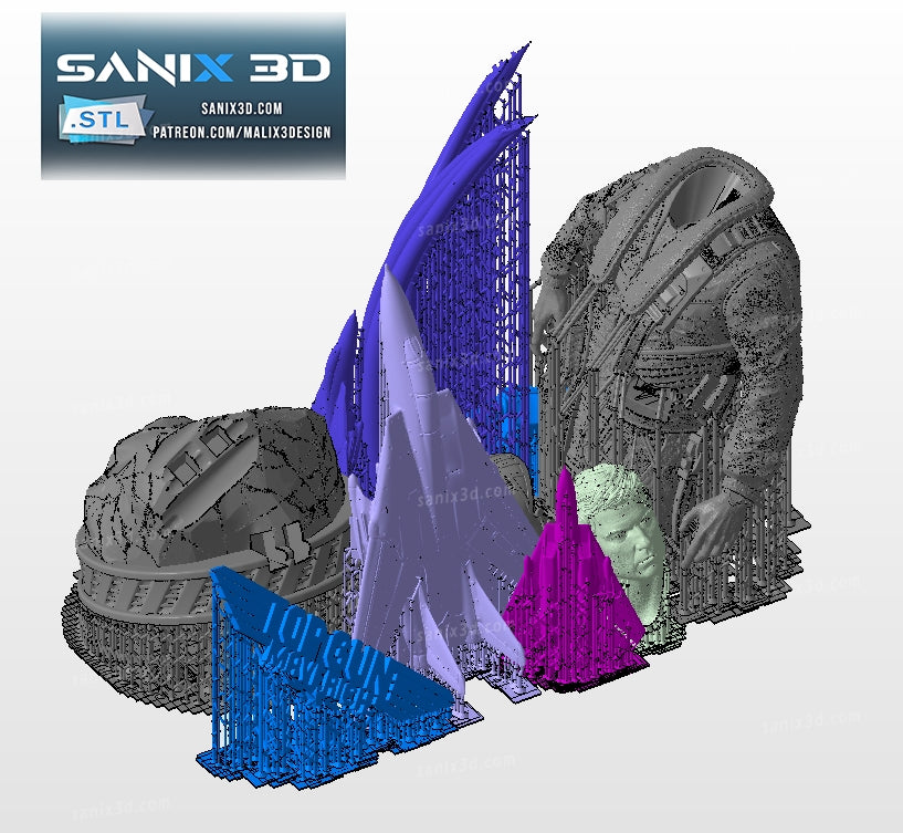 Top Gun (Movie) 8 scale (160mm) - 3D Printed Fan Art