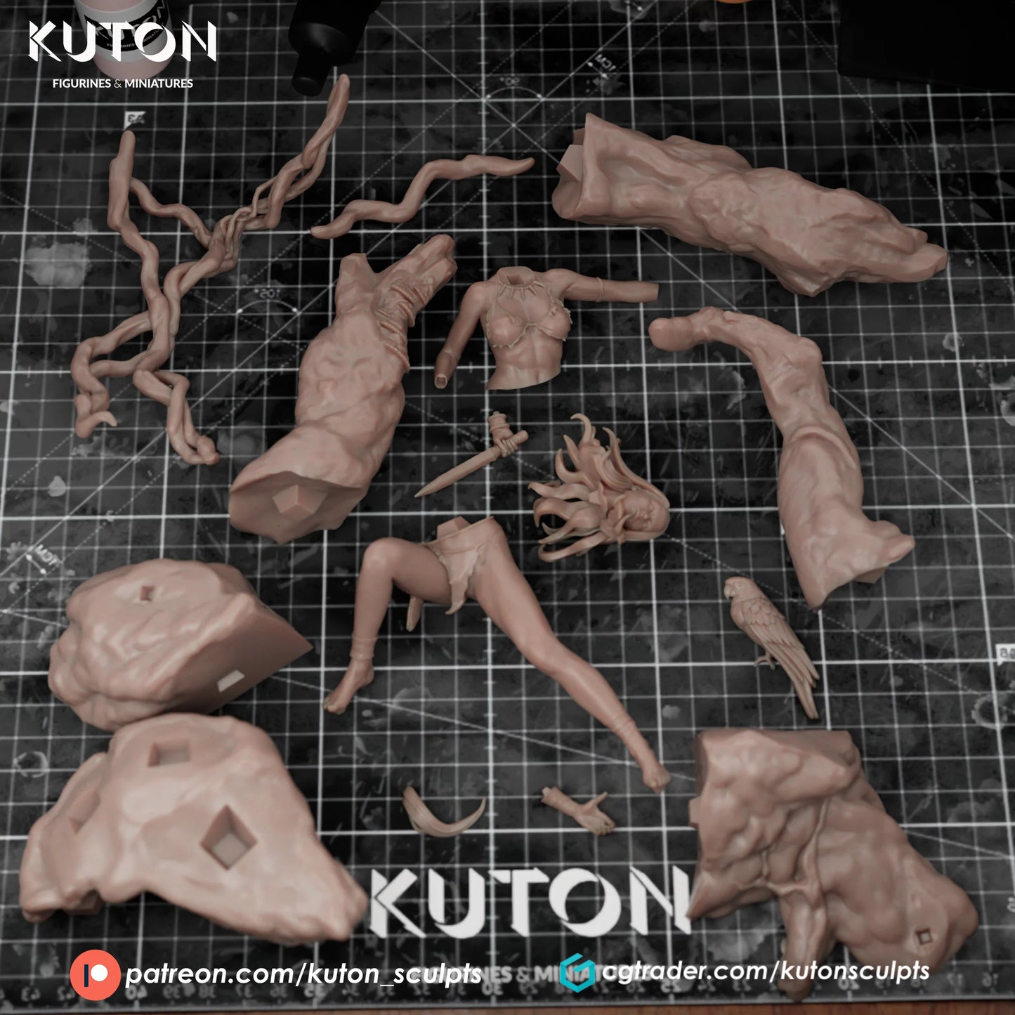 Jungle Girl 3D Printed model 150mm (1/10 scale) - Fan Art