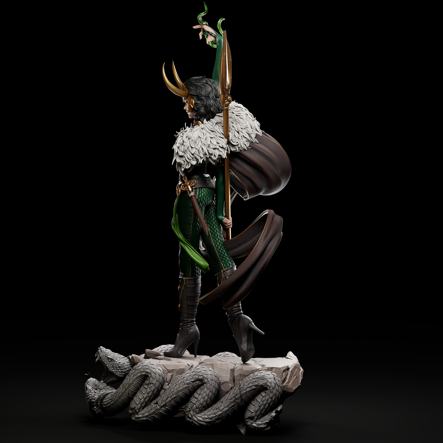 Lady Loki 3D Print Statue - 12 Scale- Unpainted and Unassembled