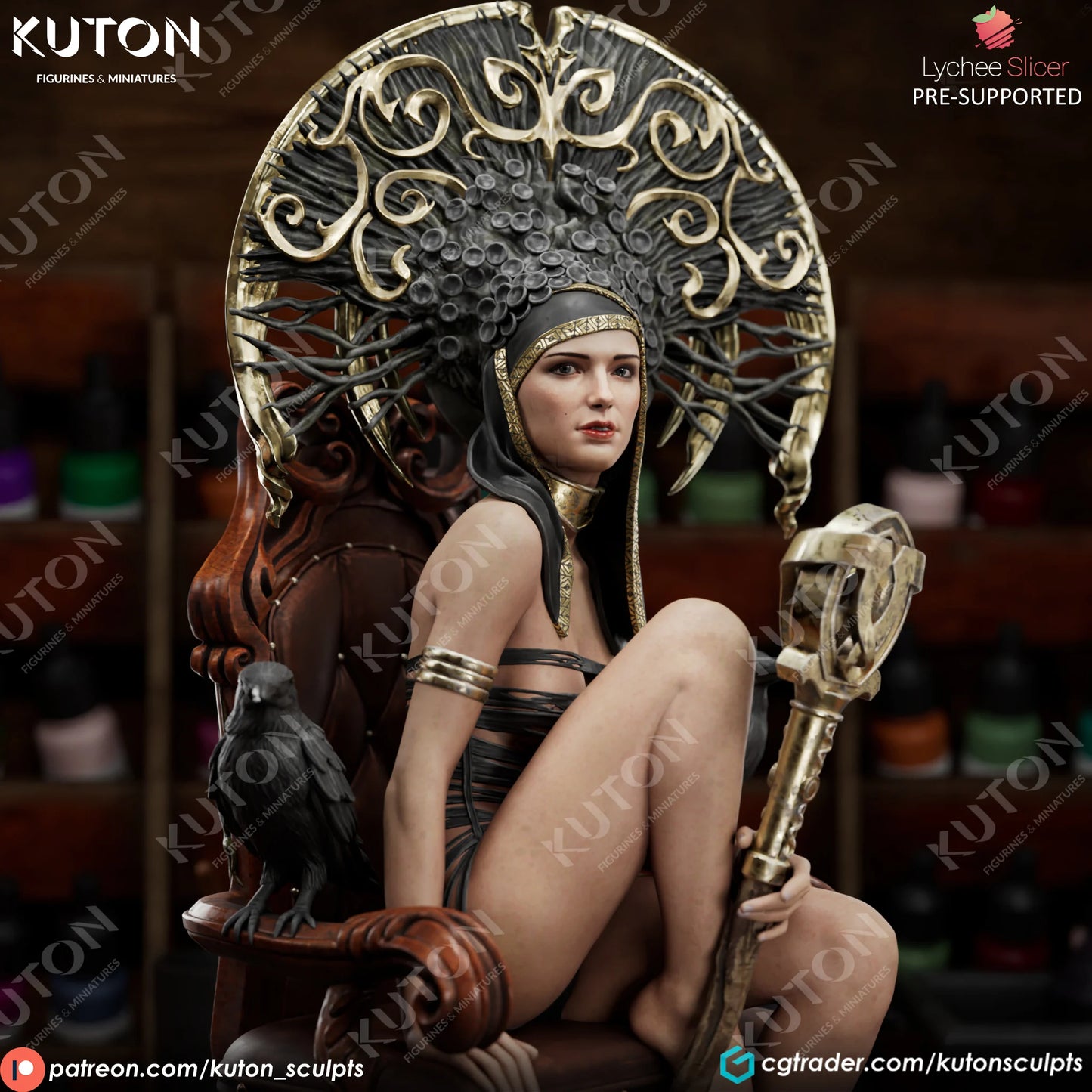 Vekna (Fantasy Model) 3D Printed model 160mm