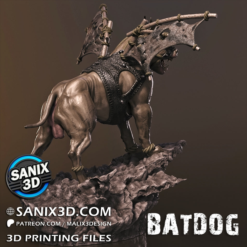 Bat Dog 3D Printed Kit - Unpainted and Unassembled