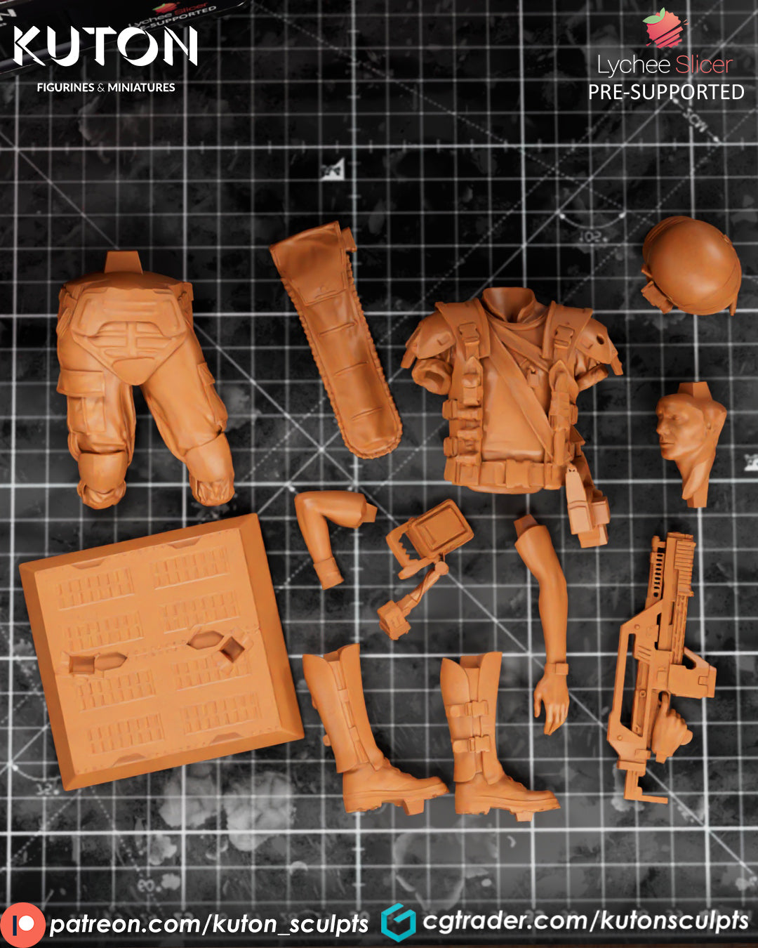 Ready to Post - Corporal Hicks (Alien) - Unpainted and Unassembled