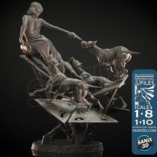 Alice Resident Evil - 3D Model Statue Kit - 8 and 10 scale
