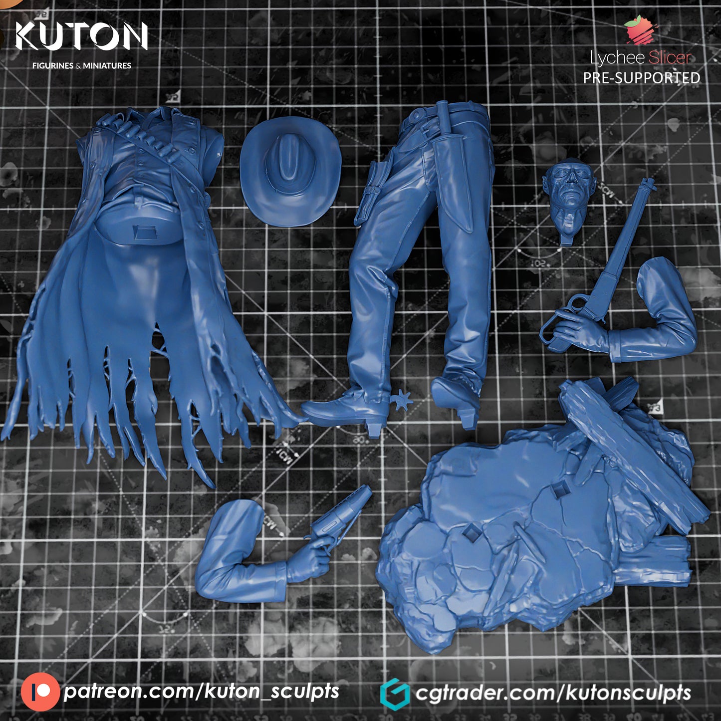 The Ghoul (Fallout) Statue or Bust - 1/10 scale (Fan Art) - 3D Print Kit