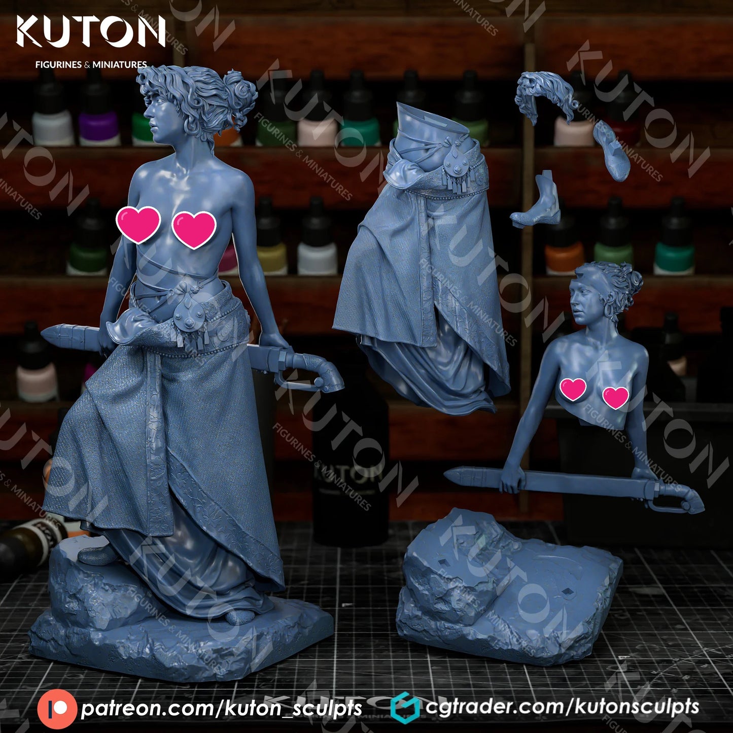 Salome (NSFW) - 3D Printed Fan Art - Full Figure / Bust (Kuton)