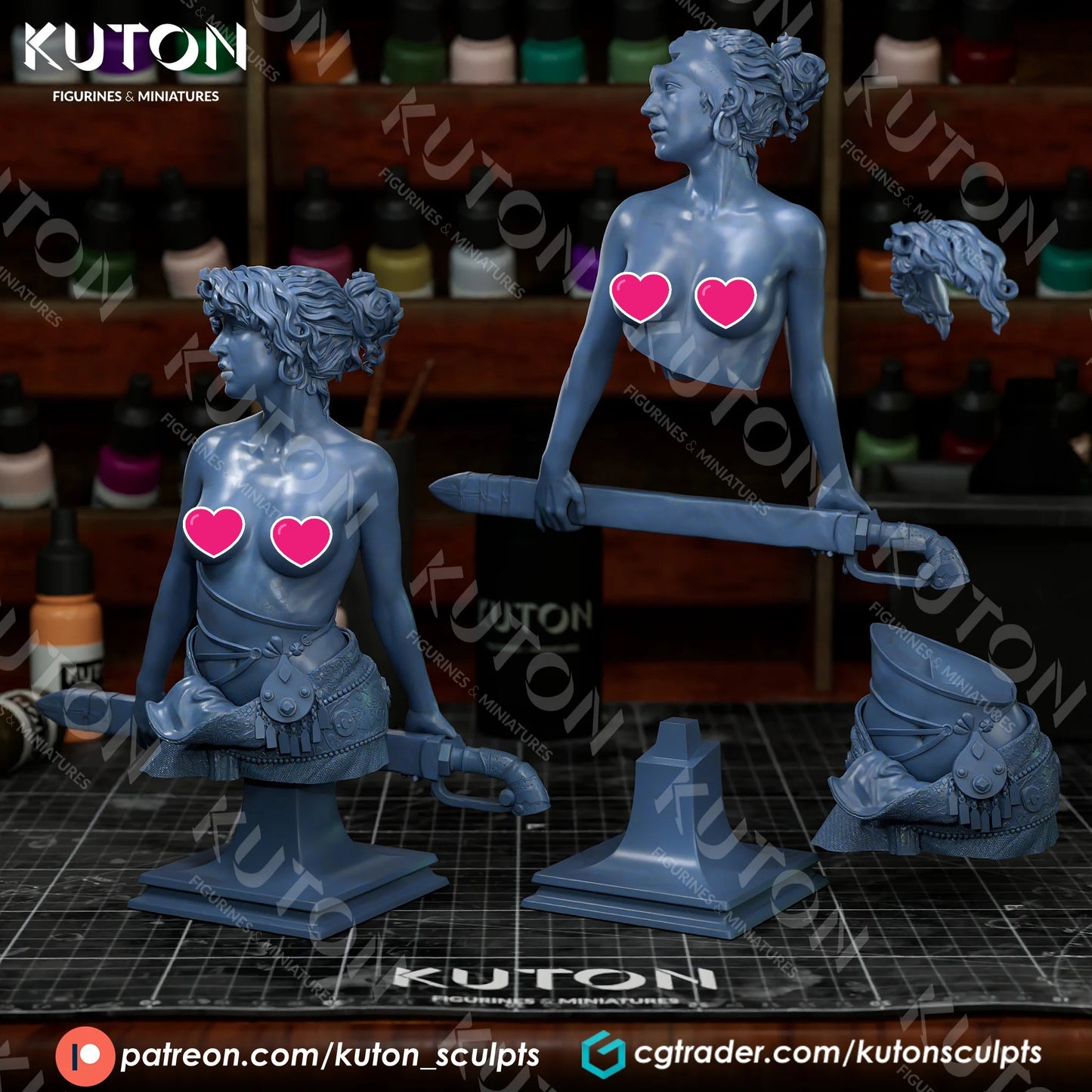 Salome (NSFW) - 3D Printed Fan Art - Full Figure / Bust (Kuton)