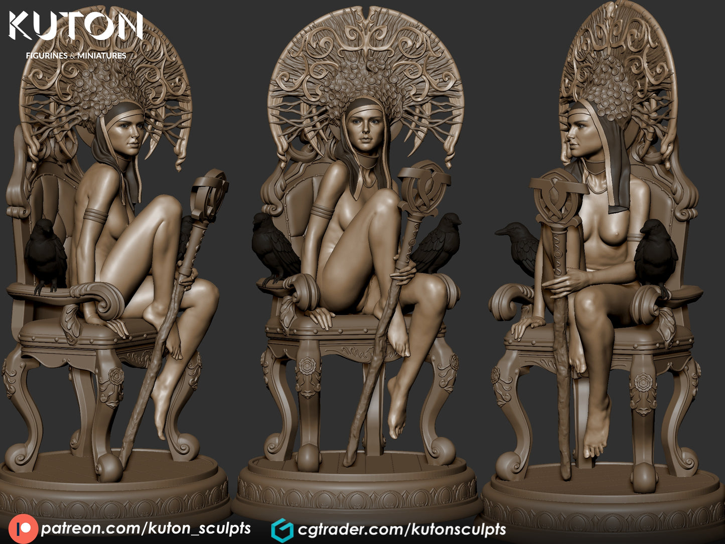 Vekna NSFW (Fantasy Model) 3D Printed model 160mm