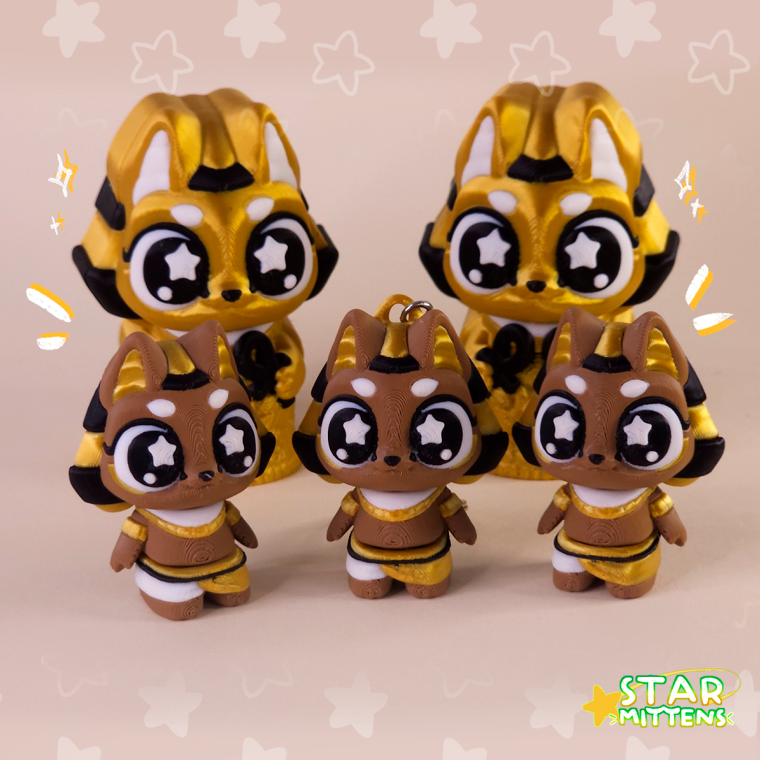 StarMittens Anubis and Sarcophagus Flexi Fidget