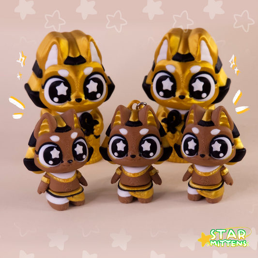 StarMittens Anubis and Sarcophagus Flexi Fidget