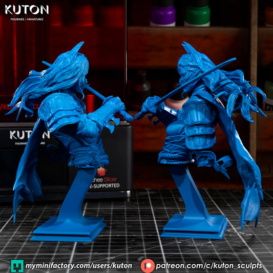 Batgirl Ronin 3D Printed Statue / Bust 10 Scale Model kit