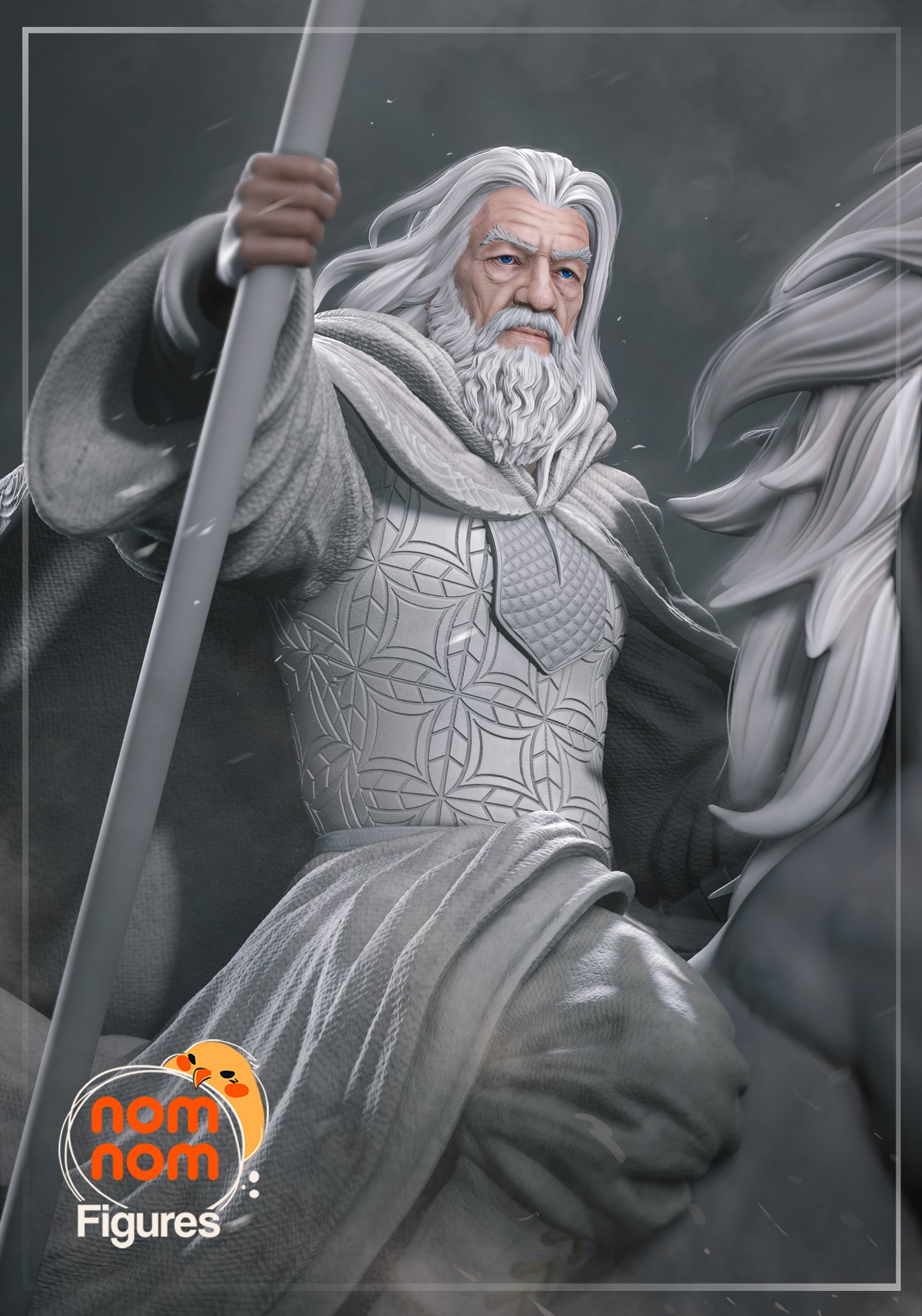 Gandalf the White (LOTR) - 3D Print - Model Kit - (Nom Nom)