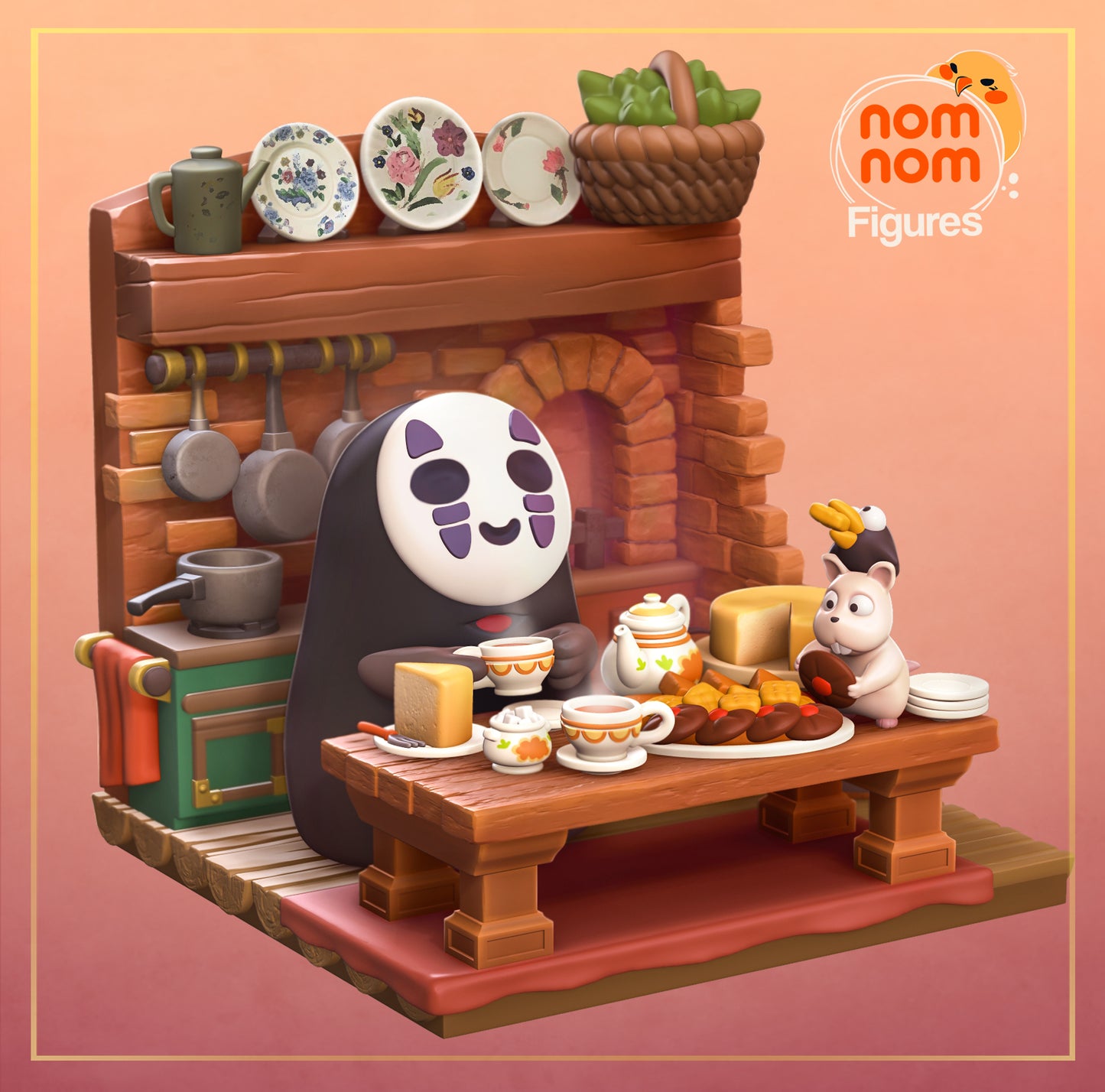 Studio Ghibli - Spirited Away - No Face - 3D Print Paint Kit - Fan Art