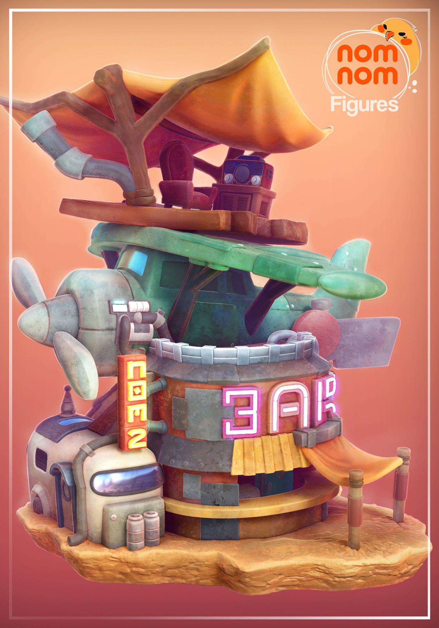 Chibi Flightpath - 3D Print - Model Kit - Nomnom Original