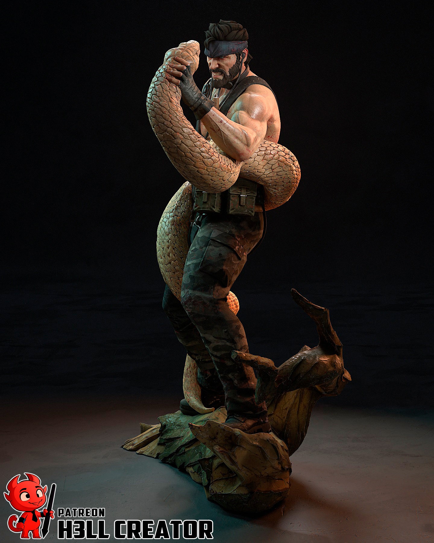 Big Boss (Metal Gear) 3d Printed Model Kit - 10 scale