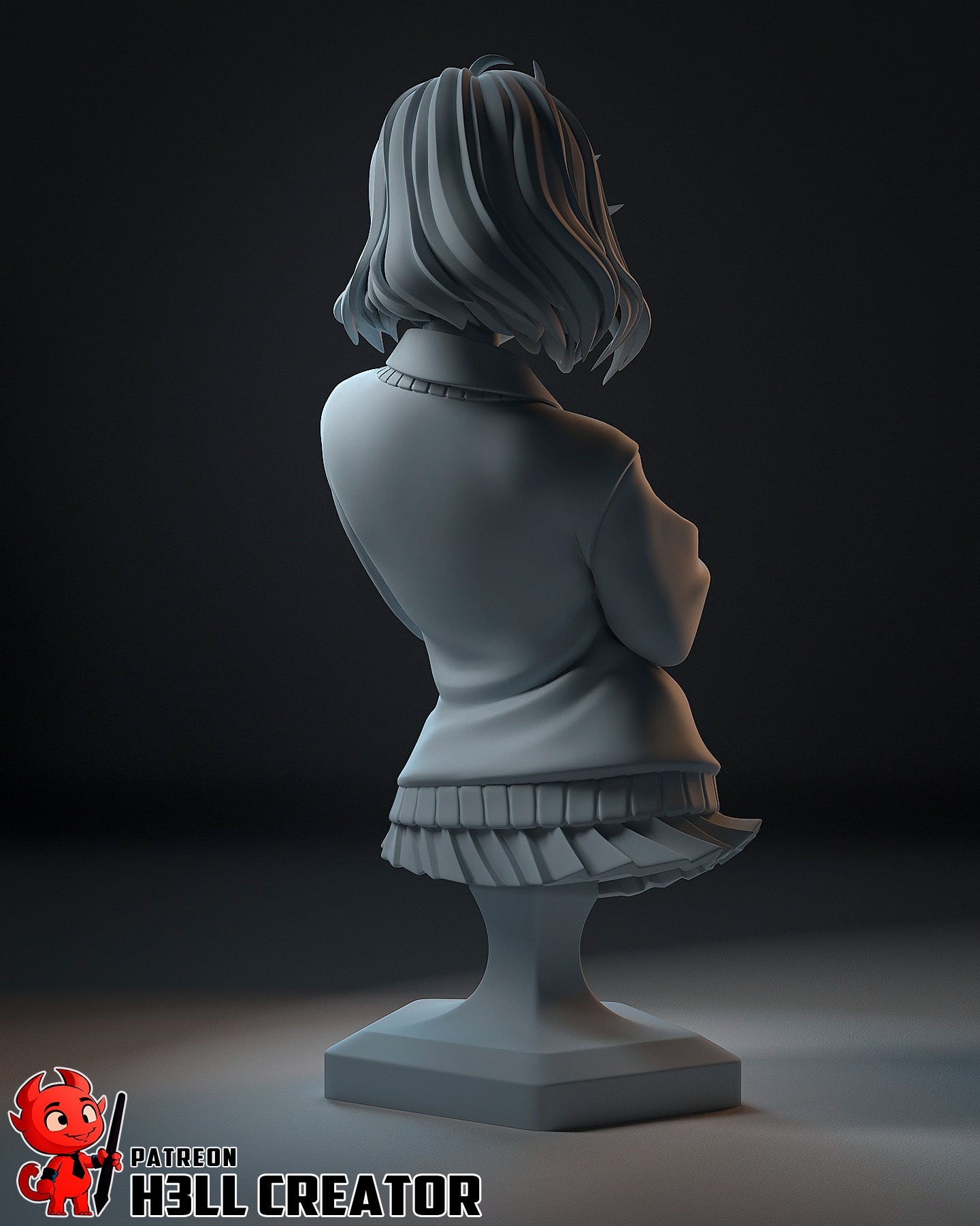 Momo Ayase (DanDaDan) 3d Printed Model Kit - 1:12