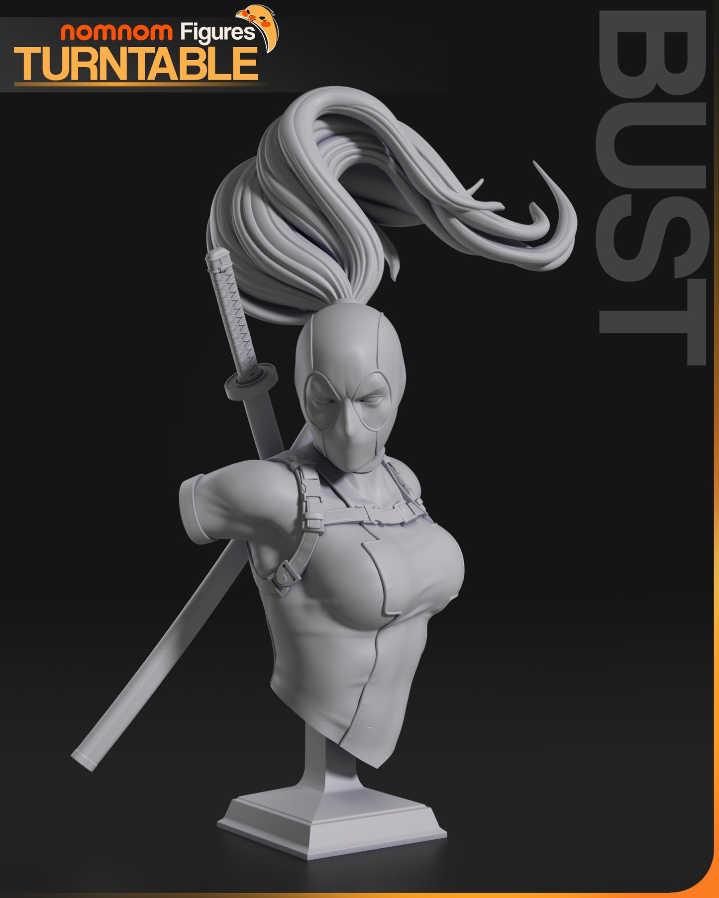 Lady Deadpool - 3D Print - Model Kit - (Nom Nom)