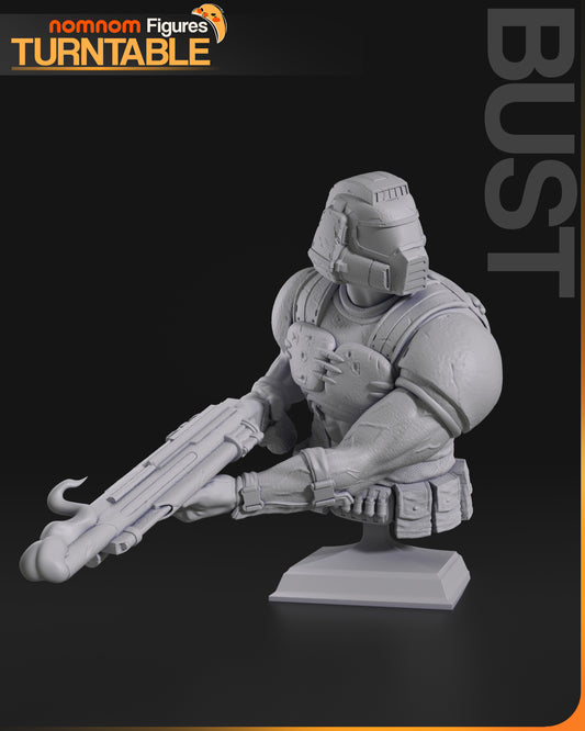Doom Guy (Doom) - 3D Print - Model Kit - (Nom Nom)