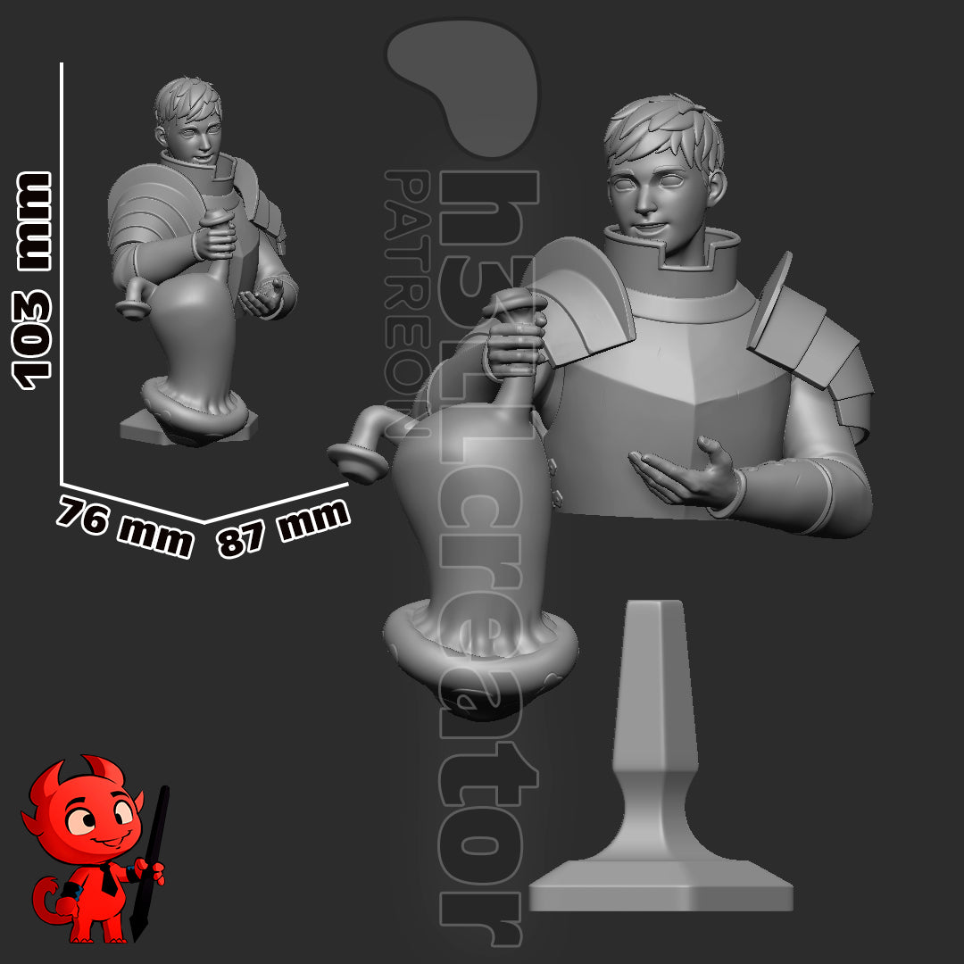 Laios Touden - 3D Printed Model Statue and Bust 12 Scale