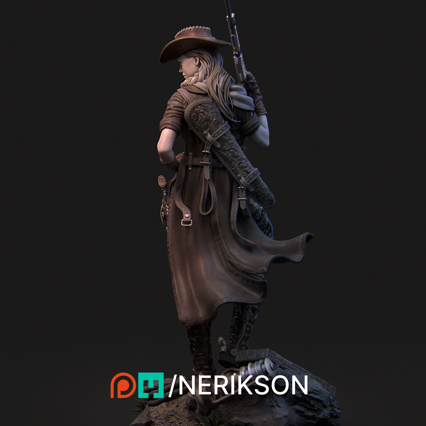 Jane the Gun slinger (Calamity Jane) 3D printed model kit