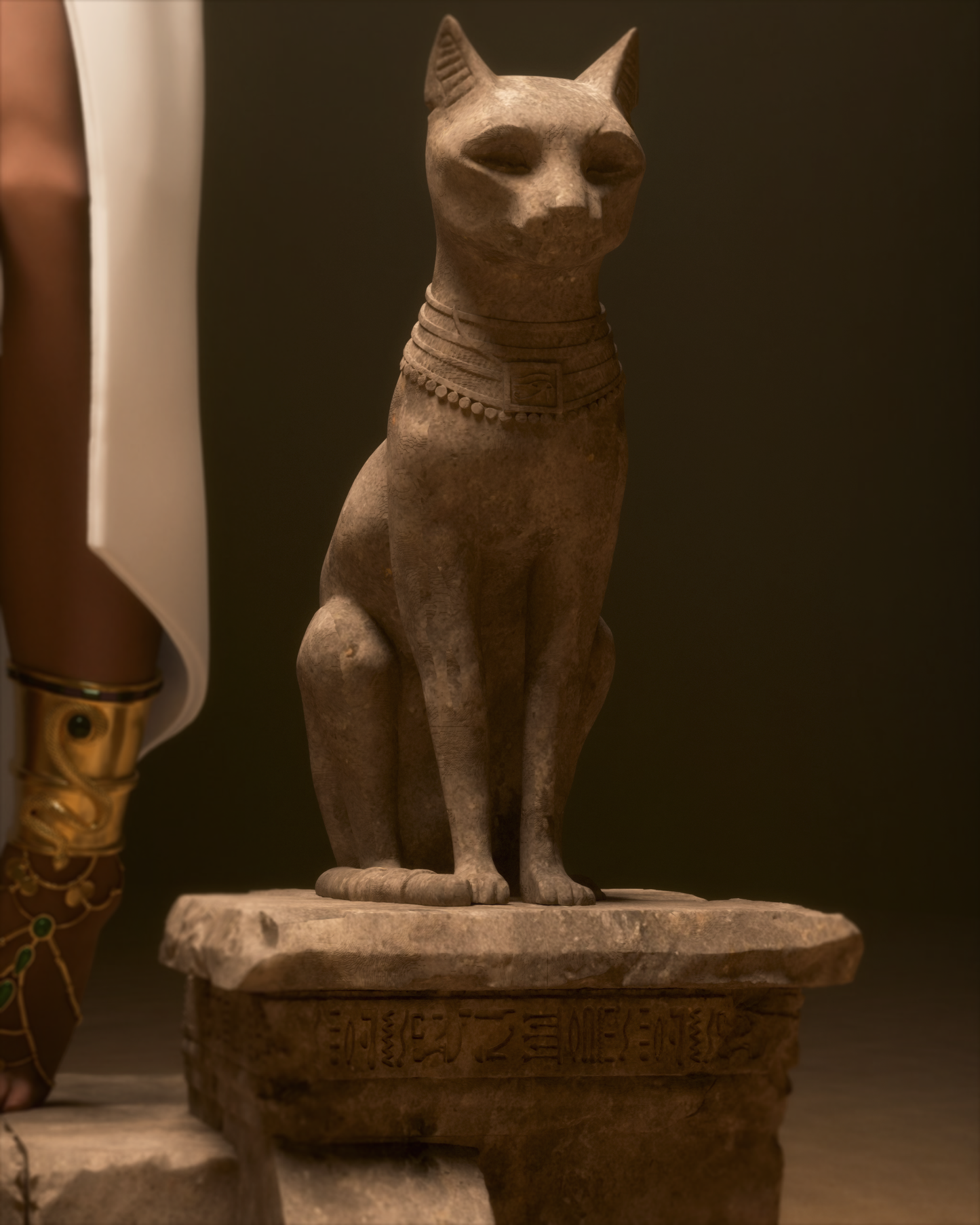 Cleopatra Statue - 3D Printed Model - Unpainted and Unassembled