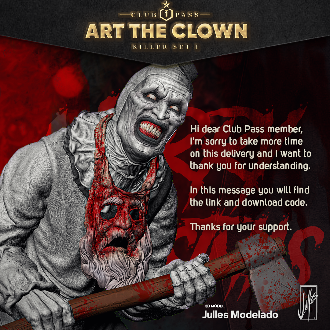 Art the Clown - Diorama- 3d Printed Model Kit - Fan Art (Unpainted)