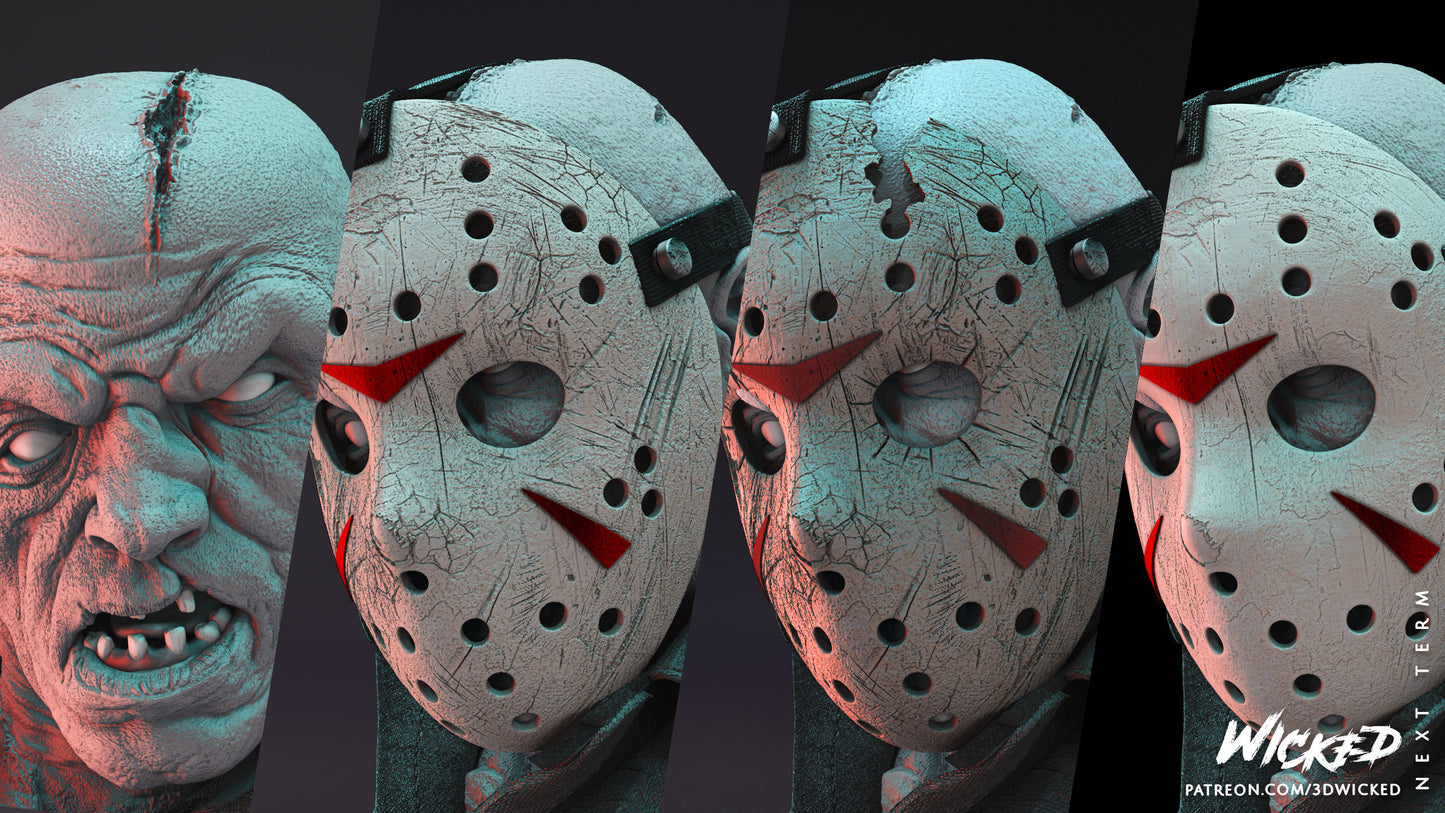 Jason (Fan Art) Sculpture - 6 or 12 scale (440mm or 220mm) - 3D Print