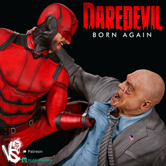 Daredevil vs Kingpin Diorama- 3D Print Kit - Fan Art