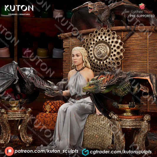 Daenerys Targaryen (Game of Thrones) 3D Printed model 10th scale