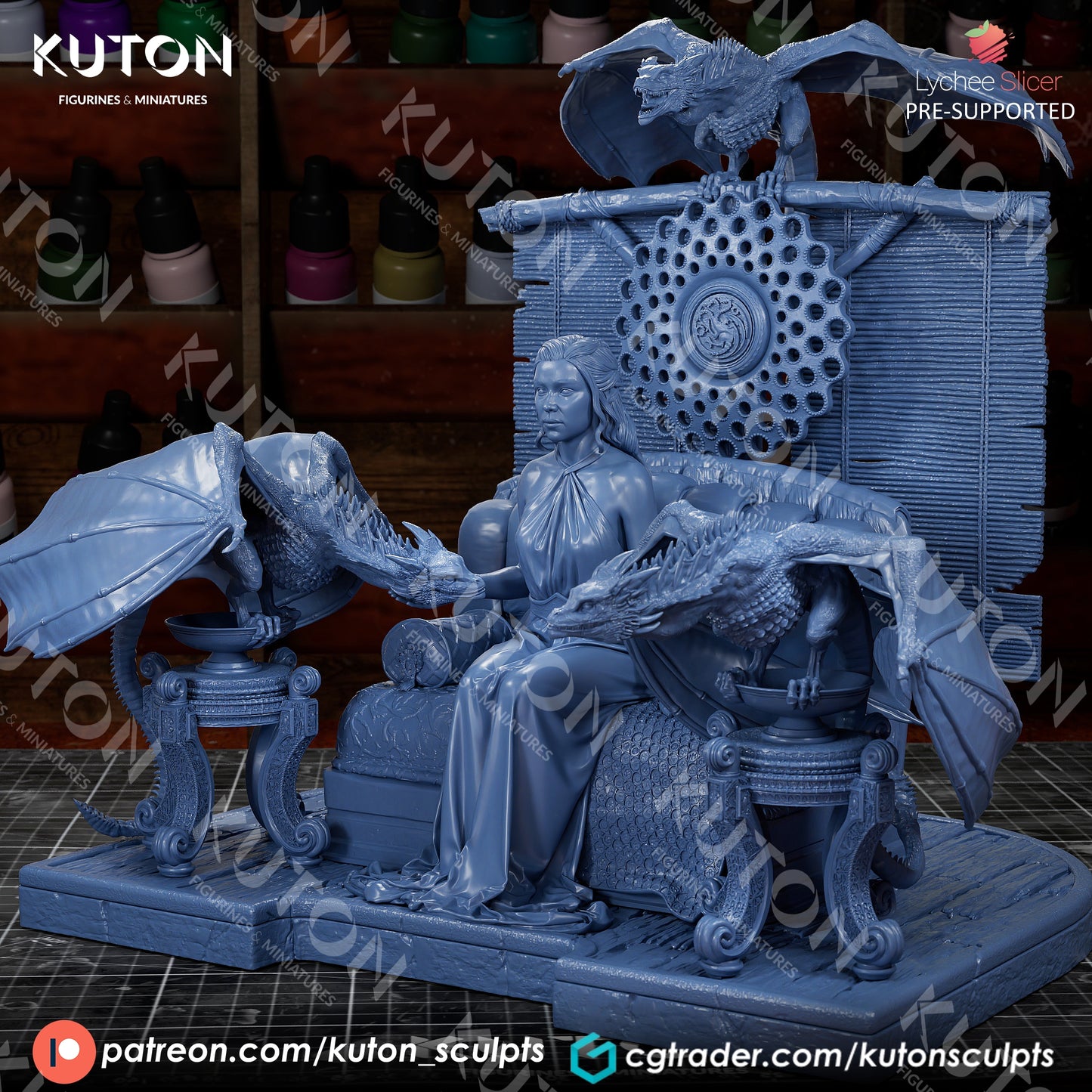 Daenerys Targaryen (Game of Thrones) 3D Printed model 10th scale