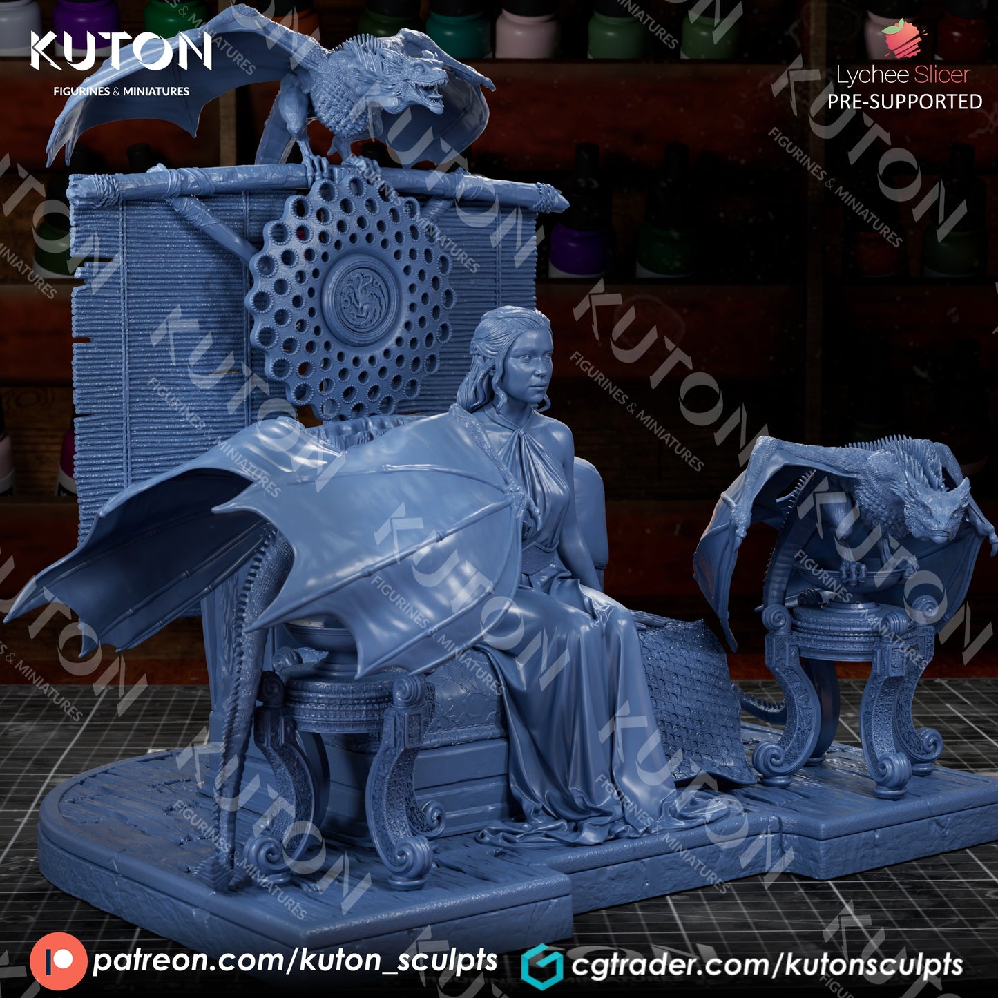 Daenerys Targaryen (Game of Thrones) 3D Printed model 10th scale