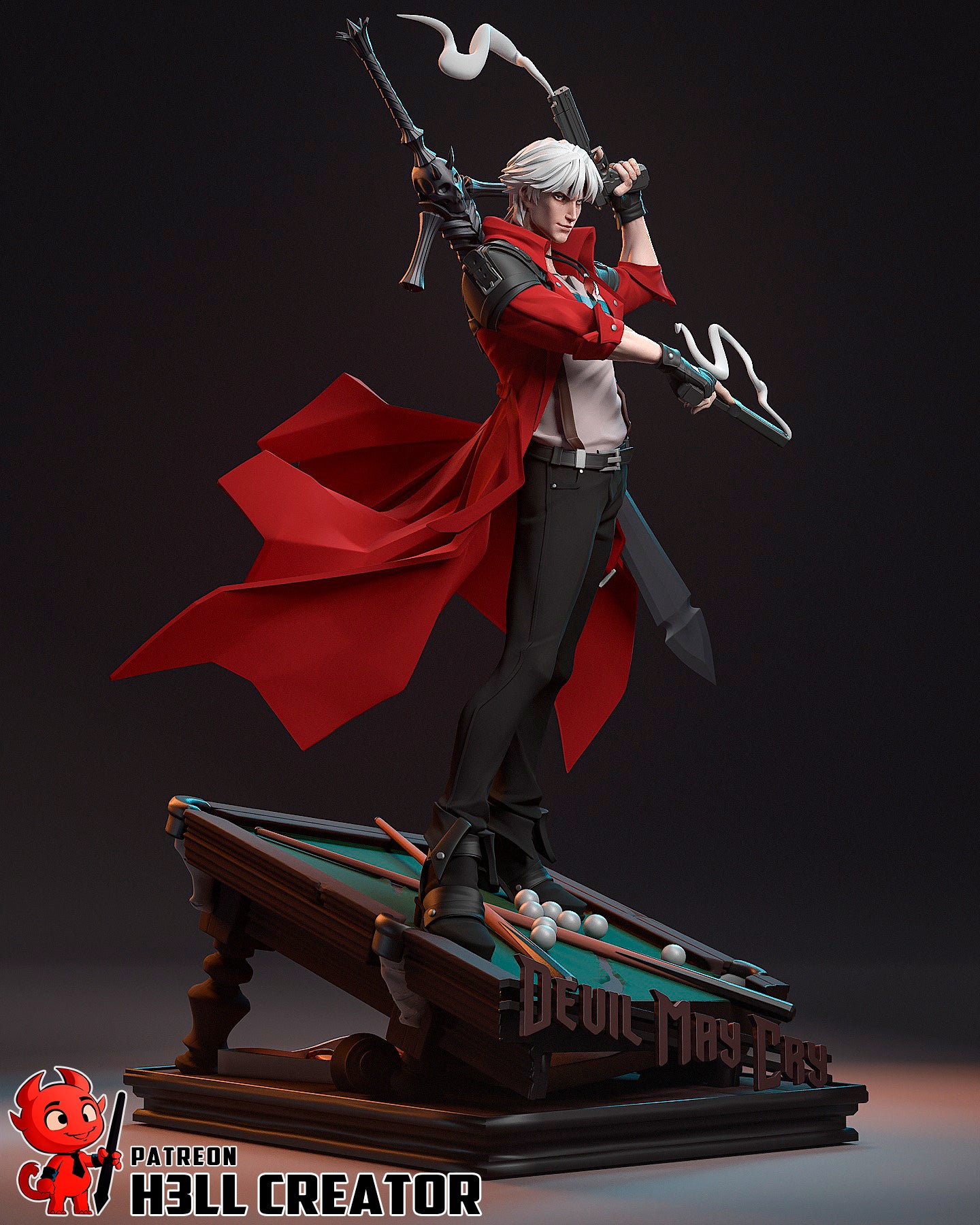 Dante (Devil May Cry) 3d Printed Model Kit - 12 scale