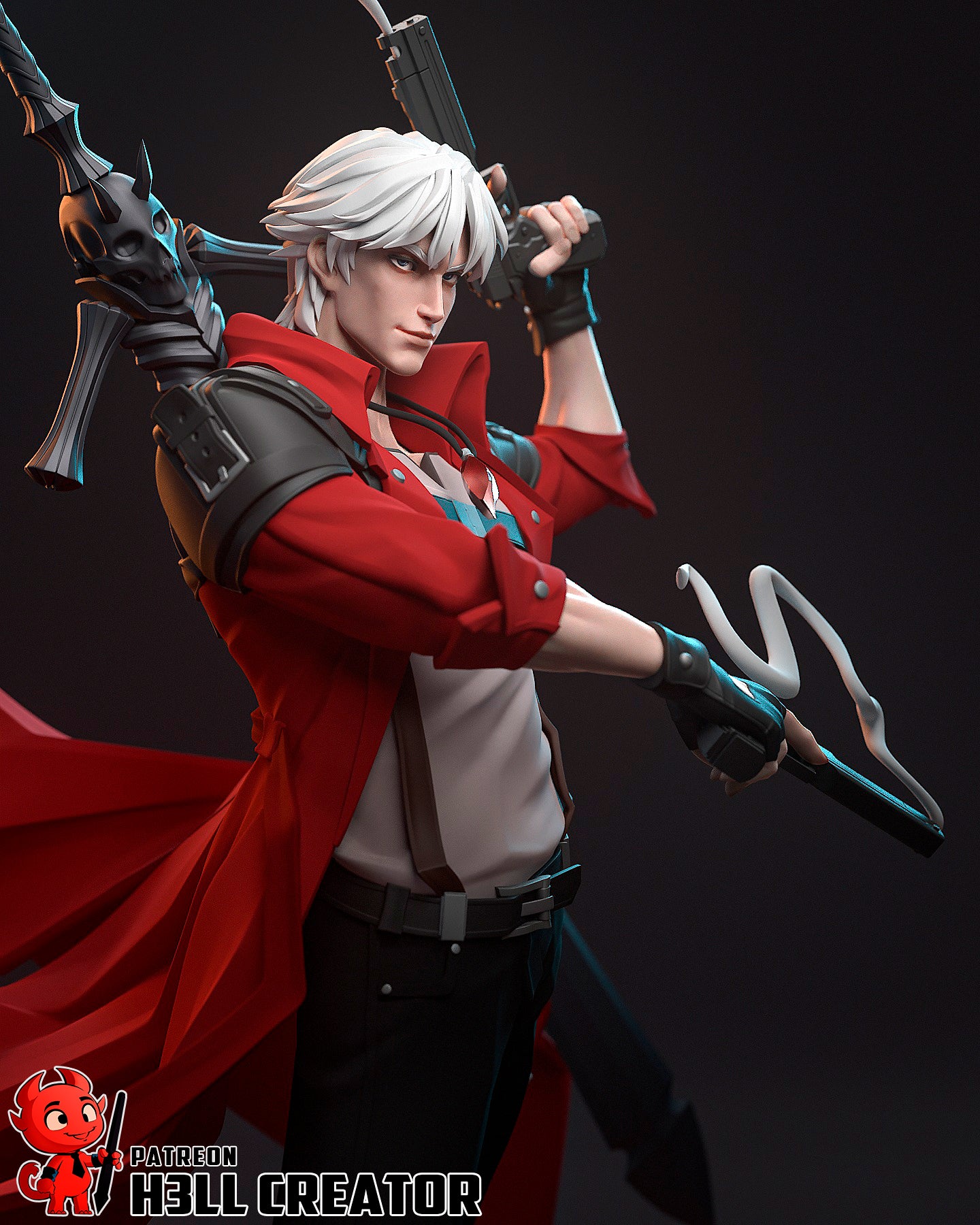 Dante (Devil May Cry) 3d Printed Model Kit - 12 scale