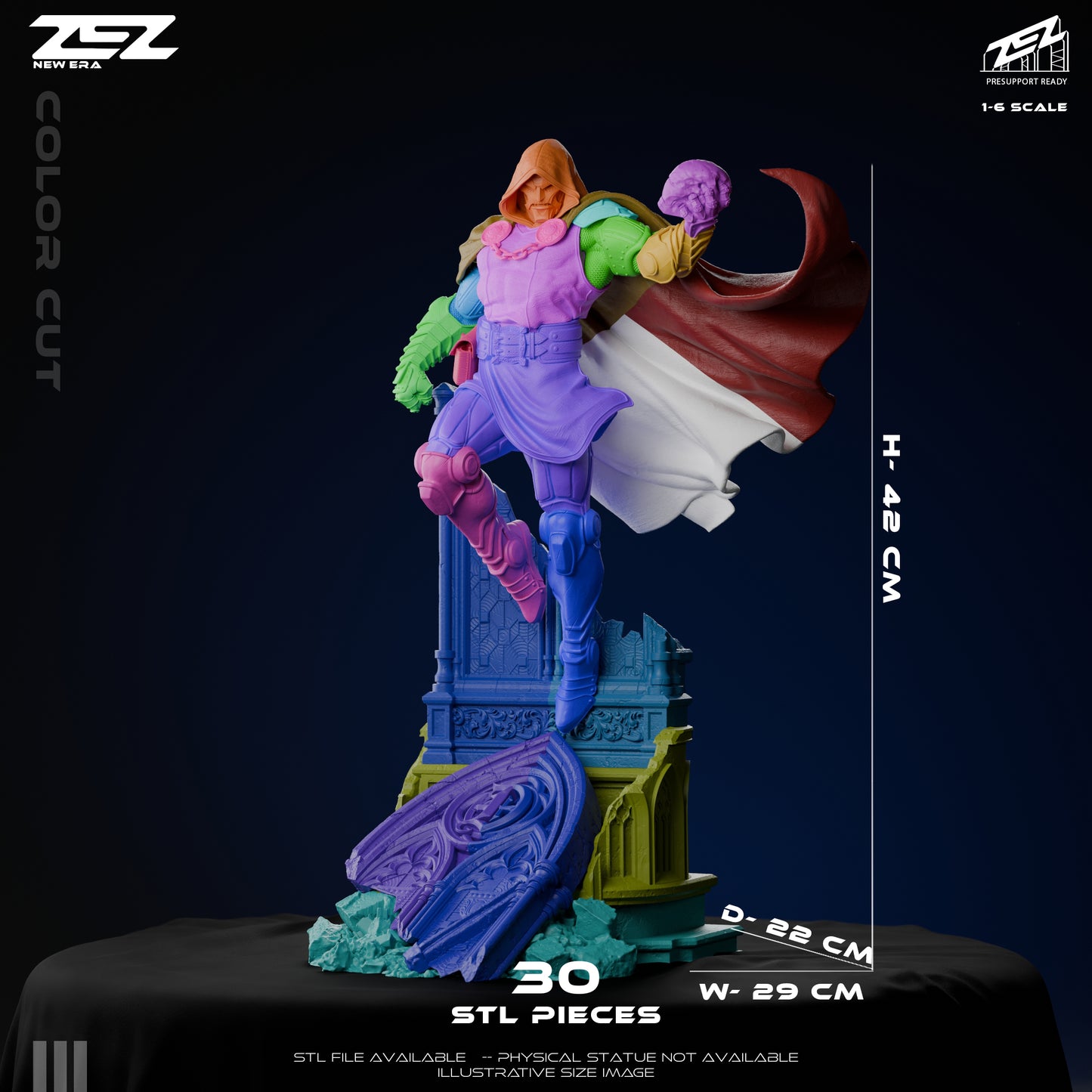 Dr Doom (ZEZ) - 3D Printed Fan Art Model Kit